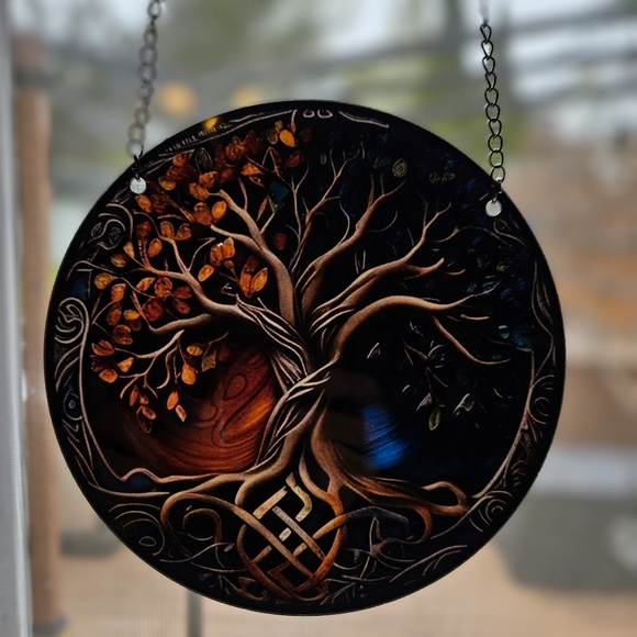 Dramatic Two Season Tree Suncatcher - Picture 6 of 7